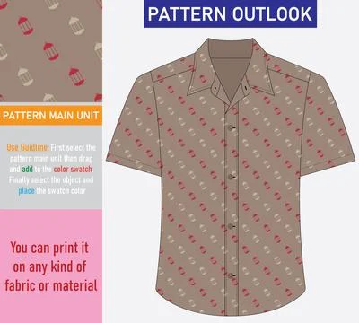 Colorful seamless textile cloth pattern collection vector illustration Stock Illustration