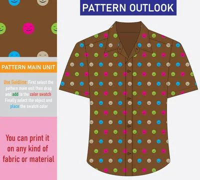 Colorful seamless textile cloth pattern collection vector illustration Stock Illustration
