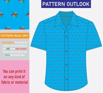 Colorful seamless textile cloth pattern collection vector illustration Stock Illustration