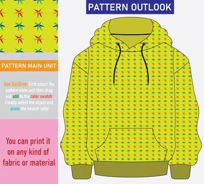 Colorful seamless textile cloth pattern collection vector illustration Illustrazione stock