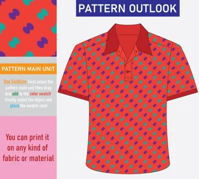 Colorful seamless textile cloth pattern collection vector illustration Stock Illustration