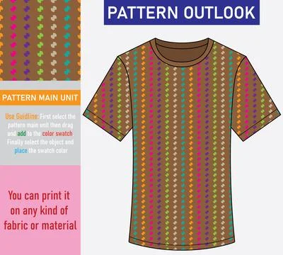 Colorful seamless textile cloth pattern collection vector illustration Illustrazione stock