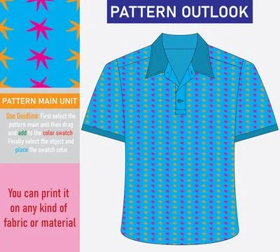 Colorful seamless textile cloth pattern collection vector illustration Stock Illustration