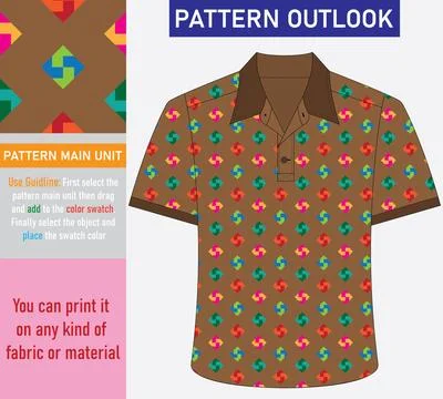Colorful seamless textile pattern design Stock Illustration