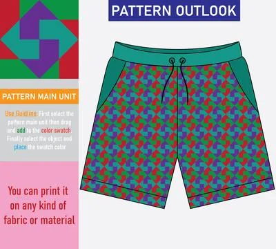 Colorful seamless textile pattern design Stock Illustration