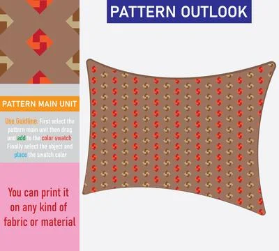 Colorful seamless textile pattern design Stock Illustration