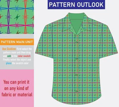 Colorful seamless textile pattern design Stock Illustration