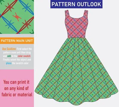 Colorful seamless textile pattern design Stock Illustration