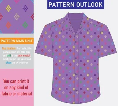 Colorful seamless textile pattern design Stock Illustration