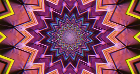 Colorful seamless tunnel video loop with vibrant patterns and dynamic movem.. Stock Footage 319072430