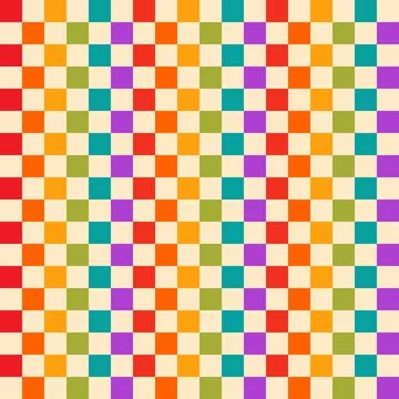 Colorful Seamless Vector Check Pattern Trendy Fashion Colors Elegant Minimal イラスト素材