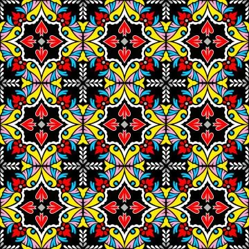 Colorful seamless vector pattern design. Stock Illustration