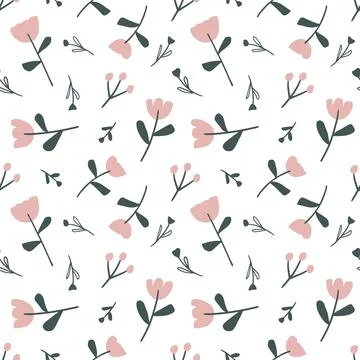 Colorful seamless vector pattern with rose flower Illustrazione stock