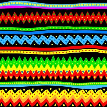 Colorful seamless vector tribal pattern Stock Illustration
