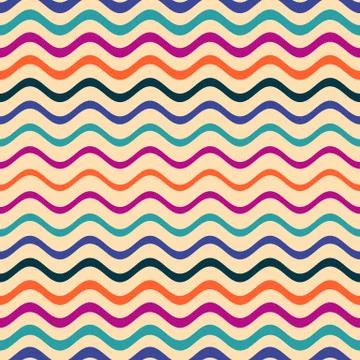 Colorful seamless wavy line pattern 스톡 일러스트