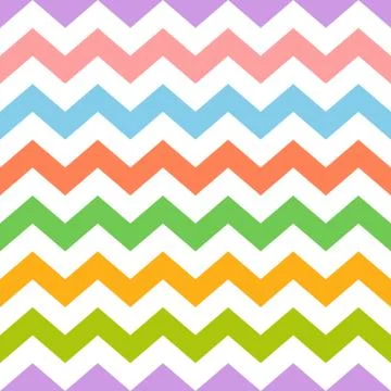 Colorful seamless zig zag pattern Stock Illustration