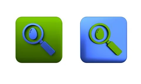 Colorful Search and easter egg icon isolated on white background. Happy Eas.. 스톡 일러스트