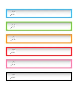 Colorful searching toolbars Illustrazione stock