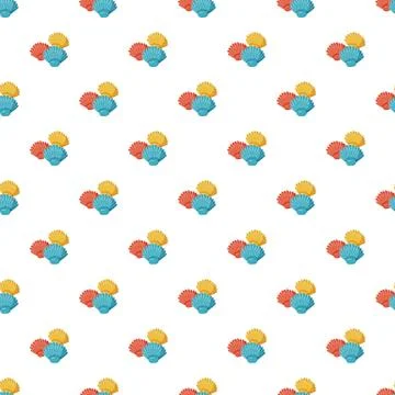 Colorful seashells pattern Illustrazione stock