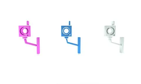 Colorful Security camera icon isolated on white background. Minimalism conc.. Stock Illustration