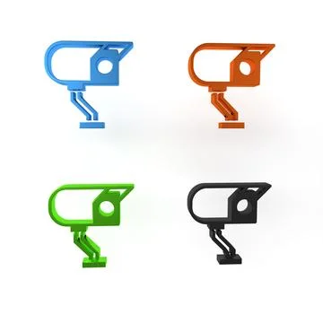 Colorful Security camera icon isolated on white background. Minimalism conc.. Stock Illustration