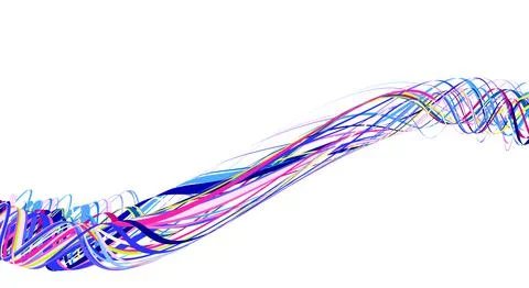 Colorful serpentine on a white background. Vector graphics Stock Illustration