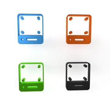 Colorful Server, Data, Web Hosting icon isolated on white background. Minim.. Stock Illustration