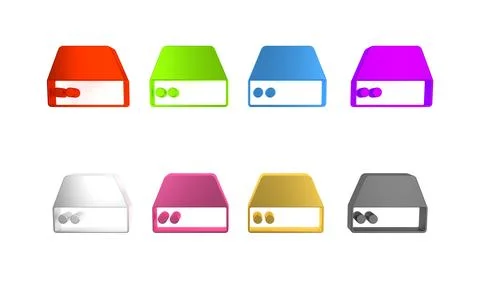 Colorful Server, Data, Web Hosting icon isolated on white background. Minim.. Illustrazione stock
