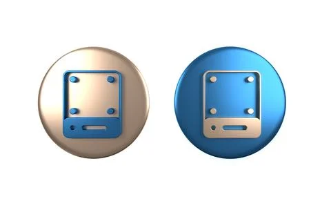 Colorful Server, Data, Web Hosting icon isolated on white background. Circl.. Stock Illustration