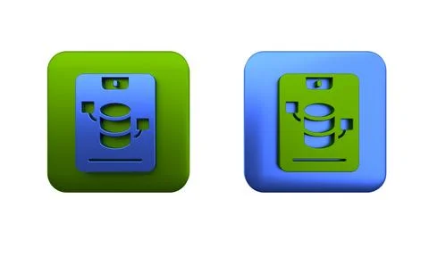 Colorful Server, Data, Web Hosting icon isolated on white background. Squar.. Illustrazione stock