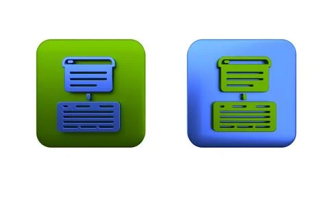 Colorful Server, Data, Web Hosting icon isolated on white background. Squar.. Illustrazione stock