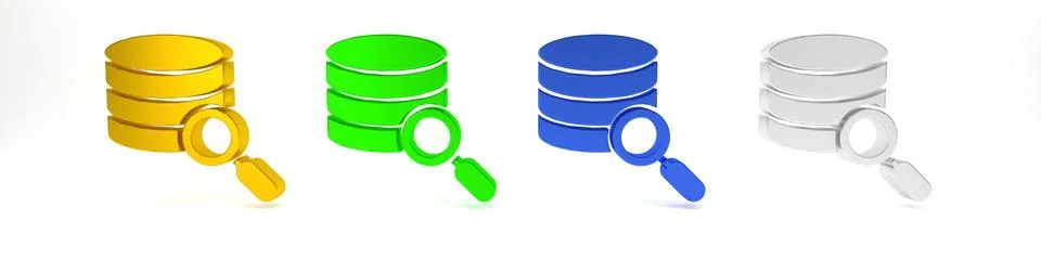 Colorful Server, Data, Web Hosting icon isolated on white background. Minim.. Illustrazione stock