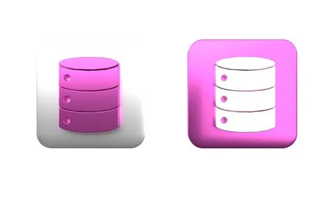 Colorful Server, Data, Web Hosting icon isolated on white background. Squar.. 写真素材