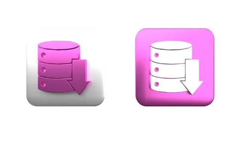 Colorful Server, Data, Web Hosting icon isolated on white background. Squar.. Stock Photos