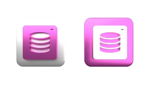 Colorful Server, Data, Web Hosting icon isolated on white background. Squar.. Stock Photos