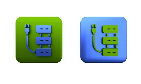 Colorful Server icon isolated on white background. Adjusting app, service c.. Illustrazione stock