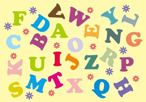 Colorful set of alphabet vector Stock Illustration