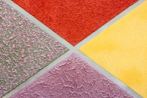 Colorful set of concrete texture Stock Photos