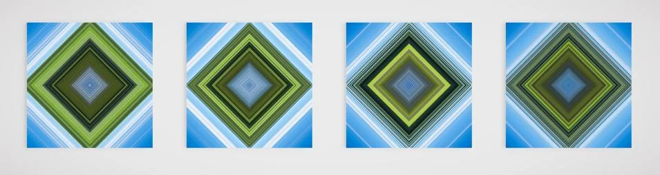 Colorful set of four line pattern, vector illustration Illustrazione stock
