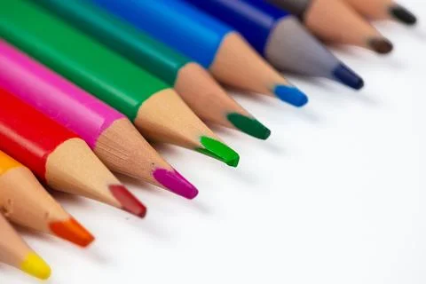 A Colorful Set of Pencils Designed for Creative Expression, Artistic Projec.. Stock Photos