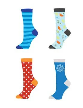 Colorful set of socks Stock Illustration