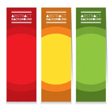 Colorful Set Of Three Abstract Vertical Banners Vector Illustration Illustrazione stock