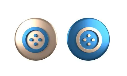 Colorful Sewing button for clothes icon isolated on white background. Cloth.. Stock Illustration