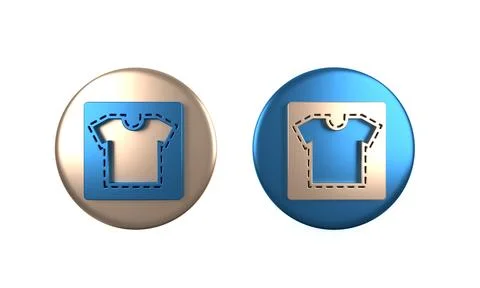 Colorful Sewing pattern icon isolated on white background. Markings for sew.. Stock Illustration