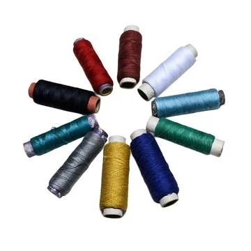 Colorful Sewing Thread Spools Circle 写真素材