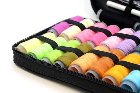 Colorful Sewing Threads Stock Photos