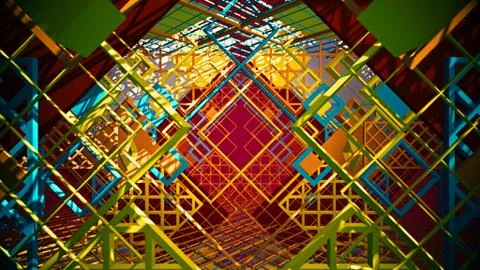 Colorful On Shape Geometry Stock Illustration
