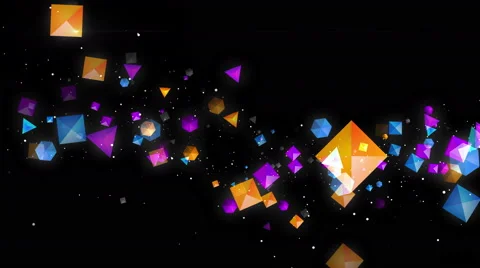 Colorful shape particles Stock Footage 62535084