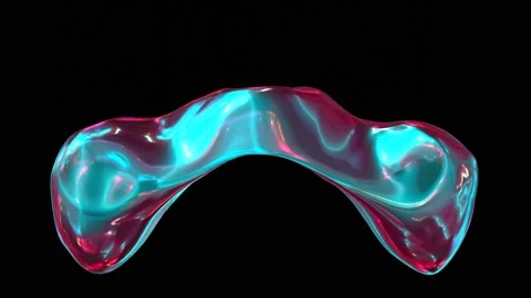 Colorful shape with waving animation Stock Footage 282521541