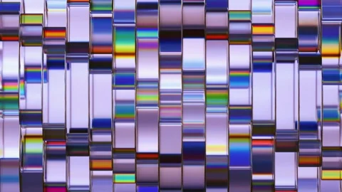 Colorful shapes and patterns form an endless loop with smooth movements in a Stock Footage 344684091